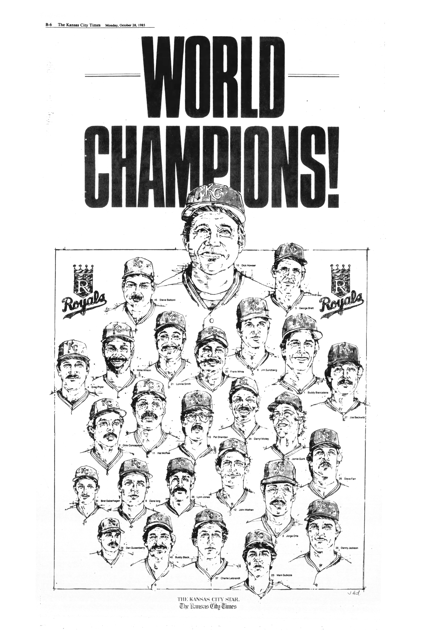 Kansas City Royals 1985 World Series Commemorative Page