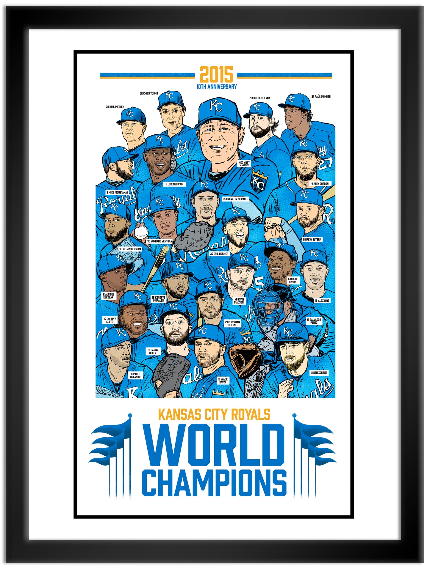 Kansas City Royals 2015 World Series Champions 10th Anniversary