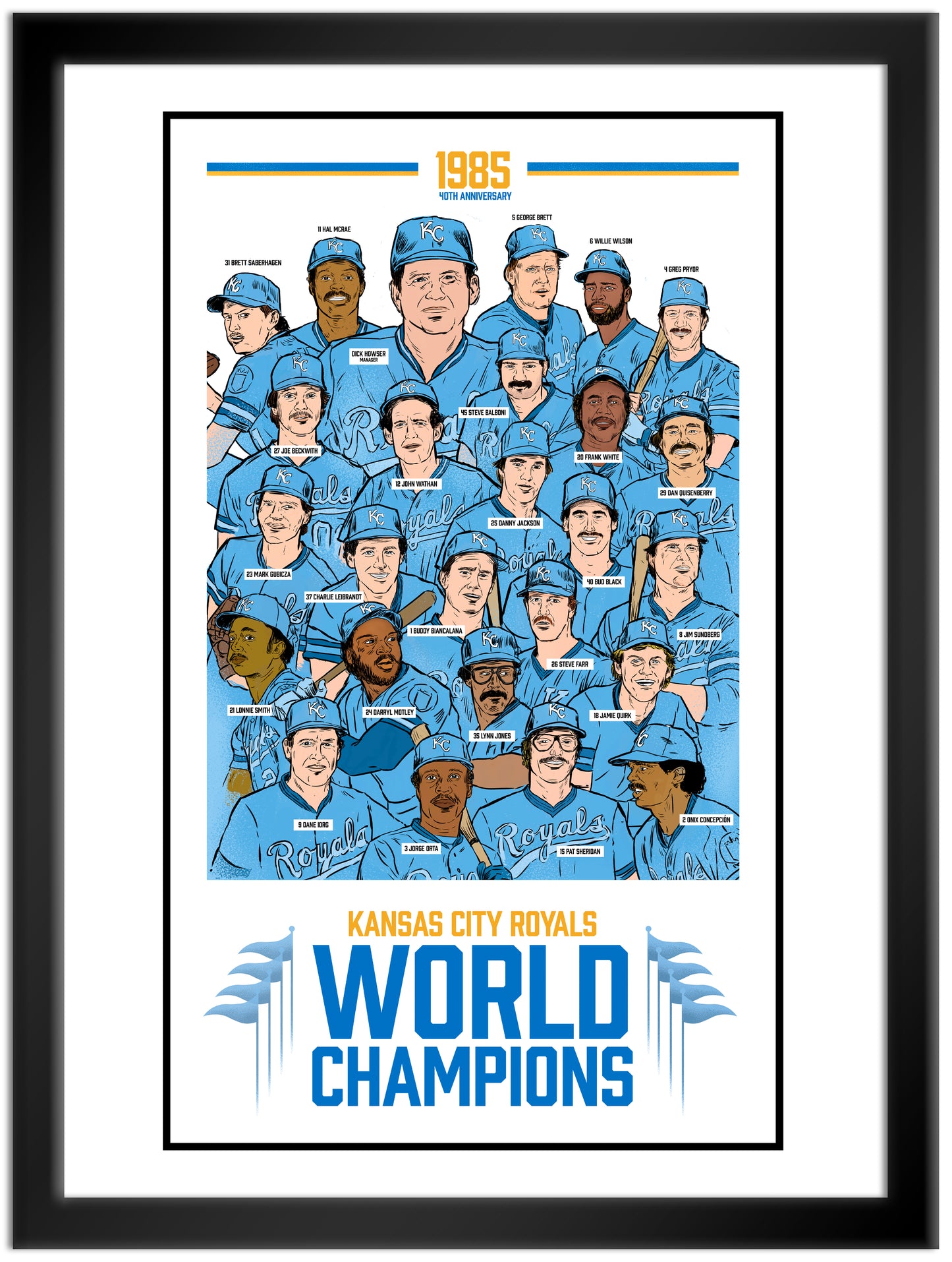 Kansas City Royals 1985 World Series Champions 40th Anniversary