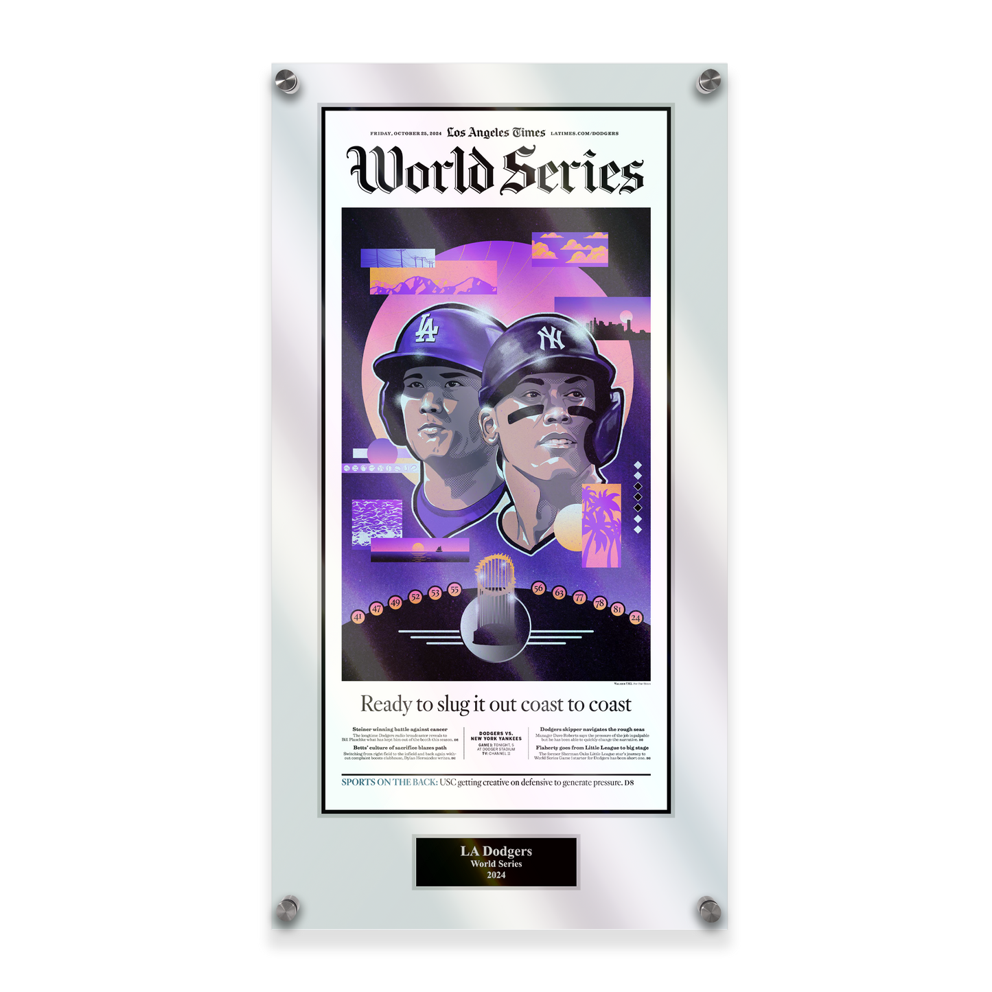 2024 World Series "Ready to Slug It Out Coast to Coast" Acrylic Glass Plaque