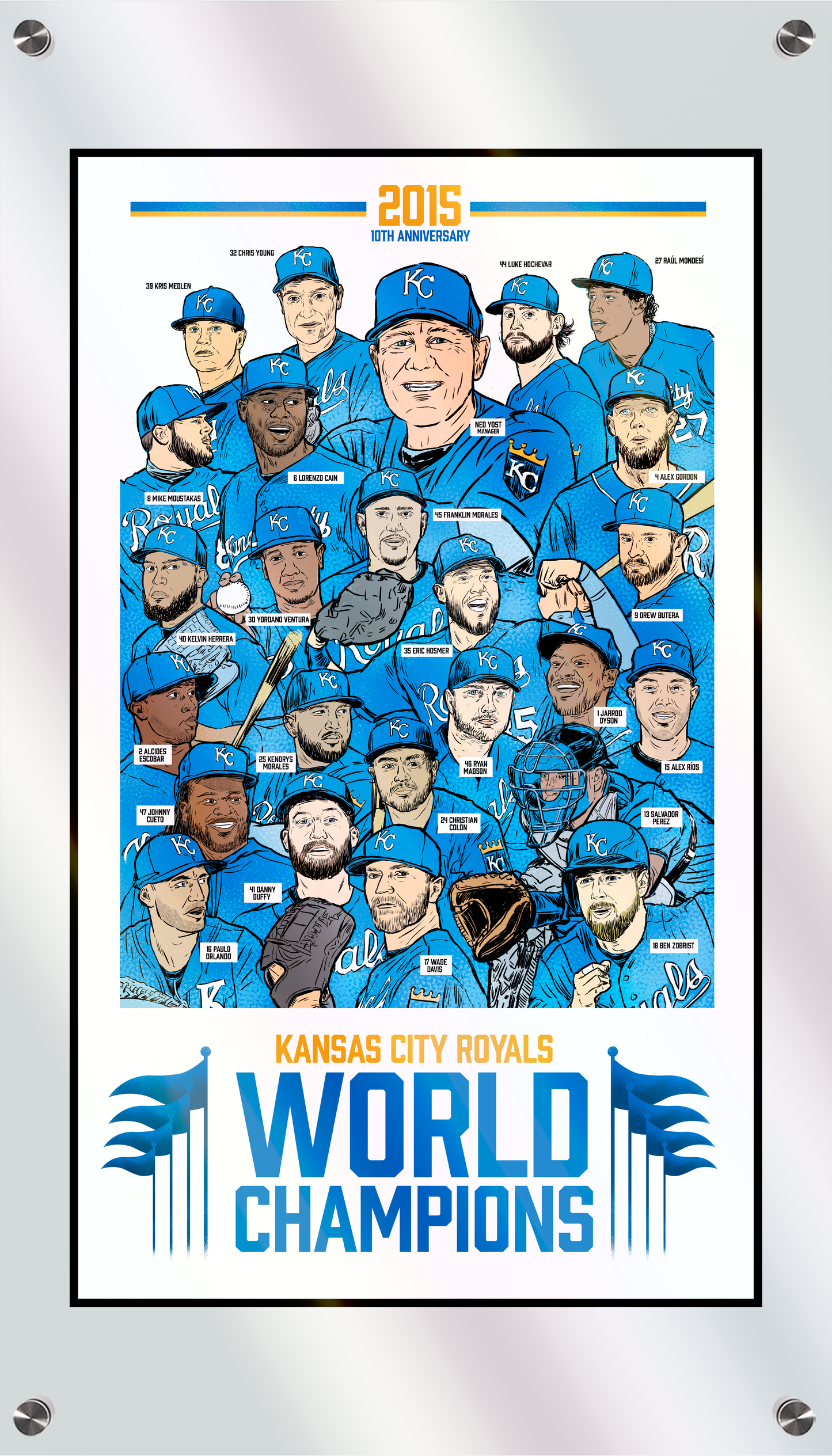Kansas City Royals 2015 World Series Champions 10th Anniversary