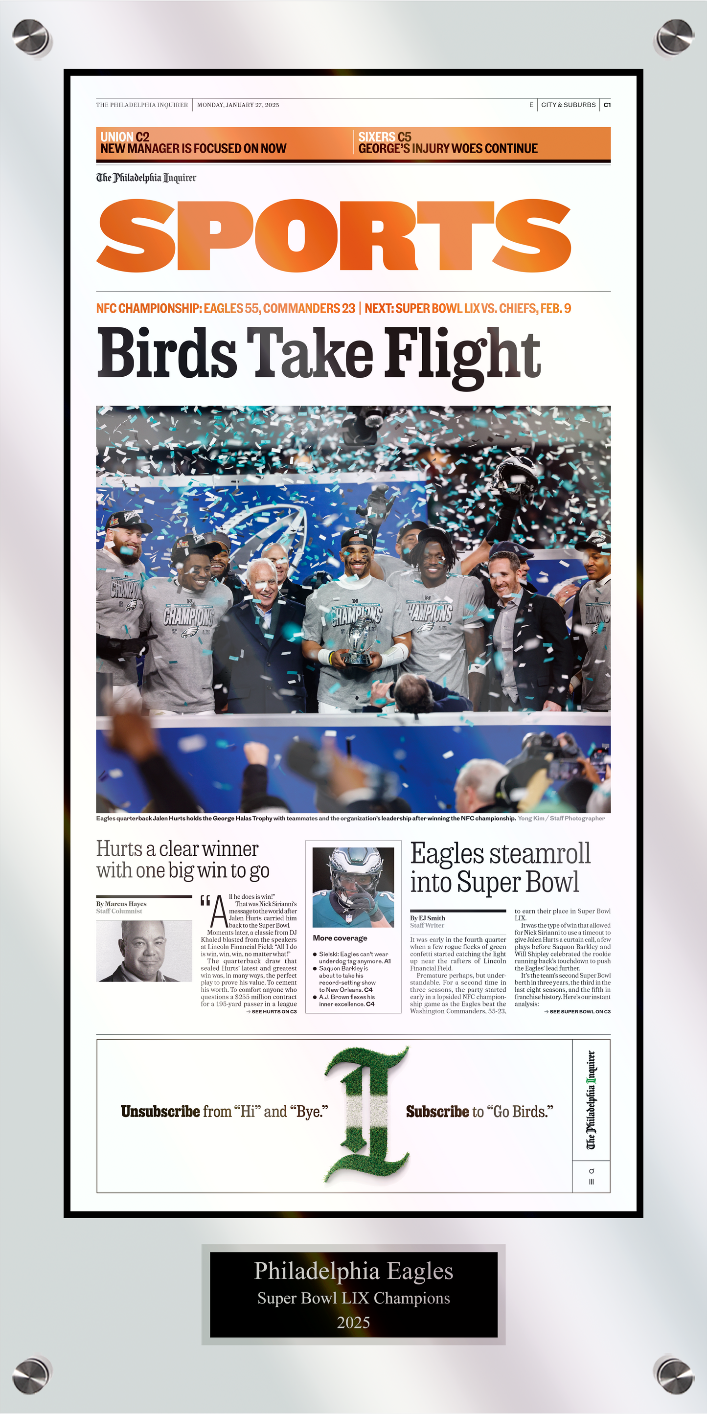 Eagles Super Bowl 2025: Birds Take Flight - 1 Page