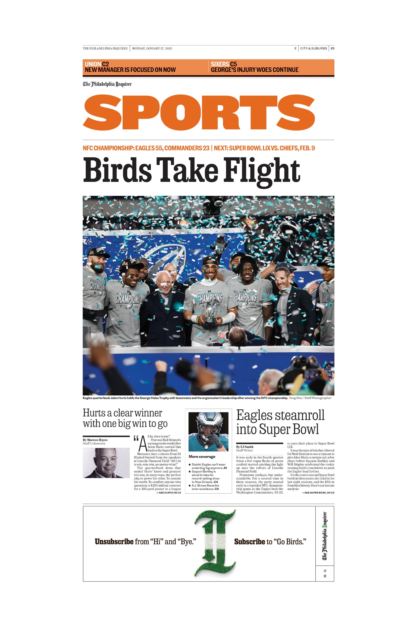 Eagles Super Bowl 2025: Birds Take Flight - 1 Page