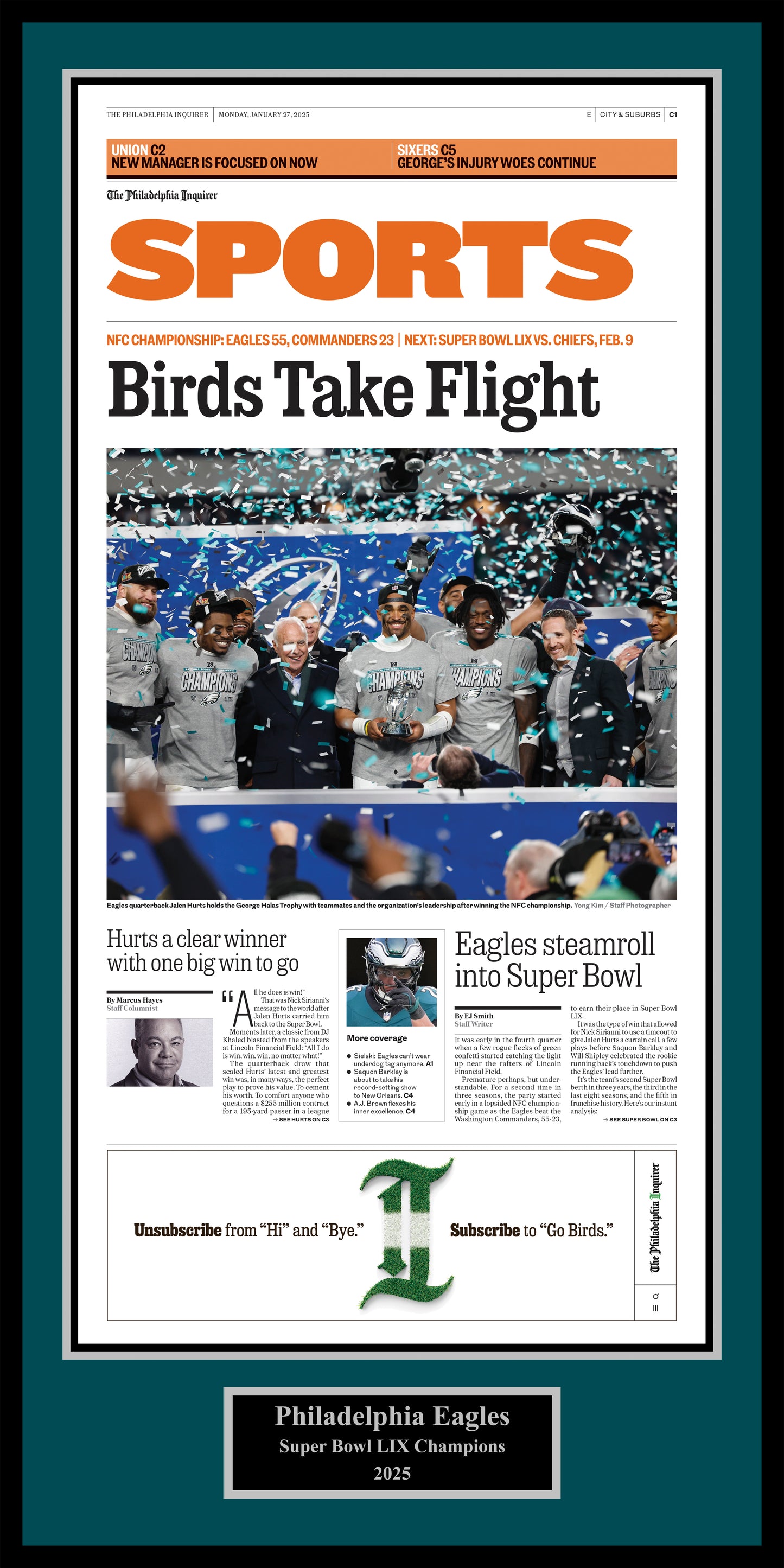 Eagles Super Bowl 2025: Birds Take Flight - 1 Page