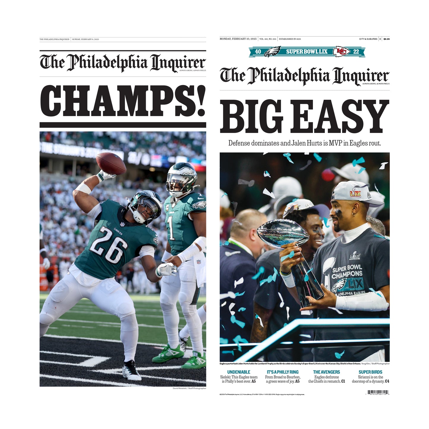 Eagles Super Bowl 2025: CHAMPS Big Easy - 2 Page