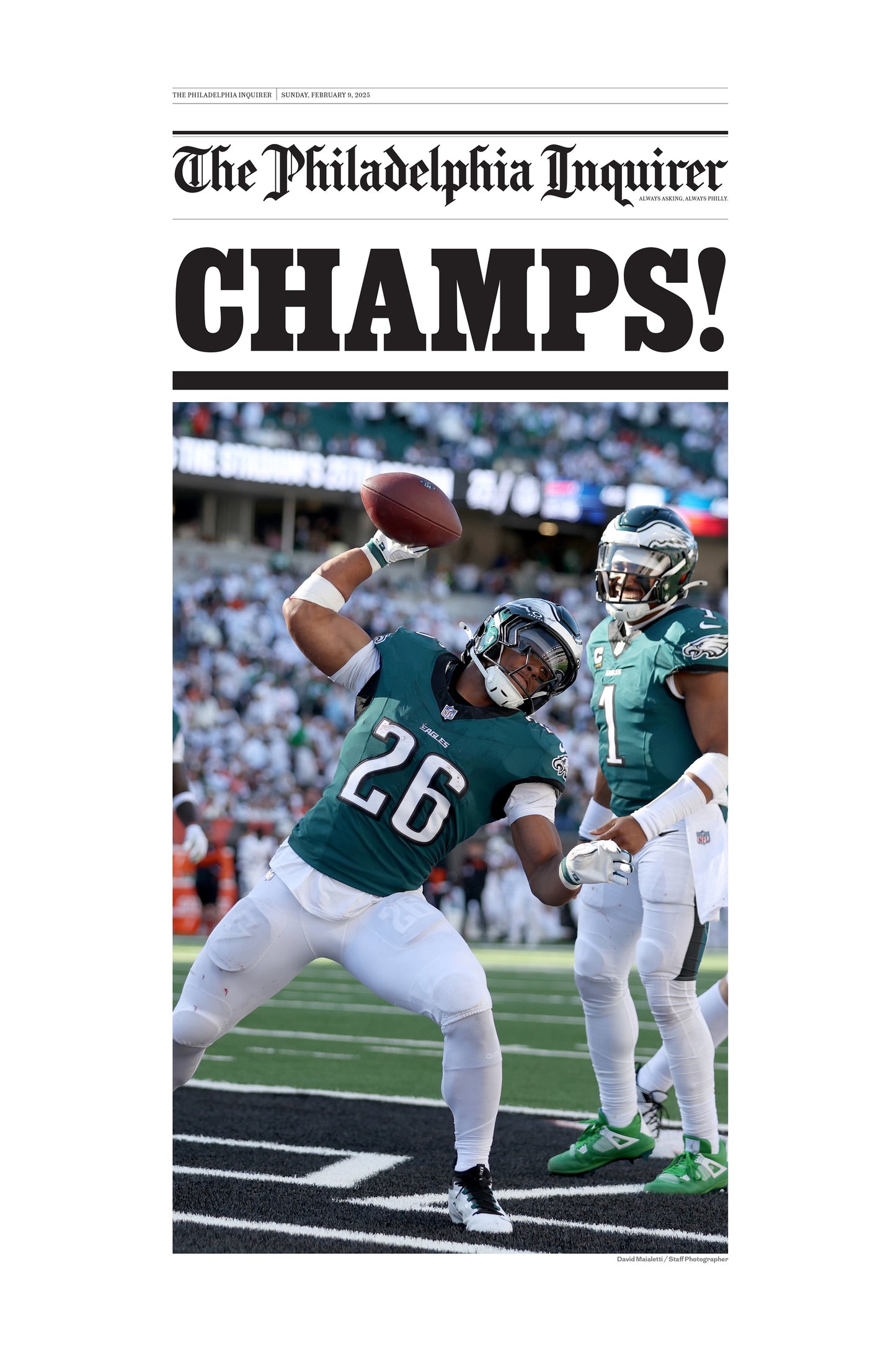 Eagles Super Bowl 2025: CHAMPS - 1 Page