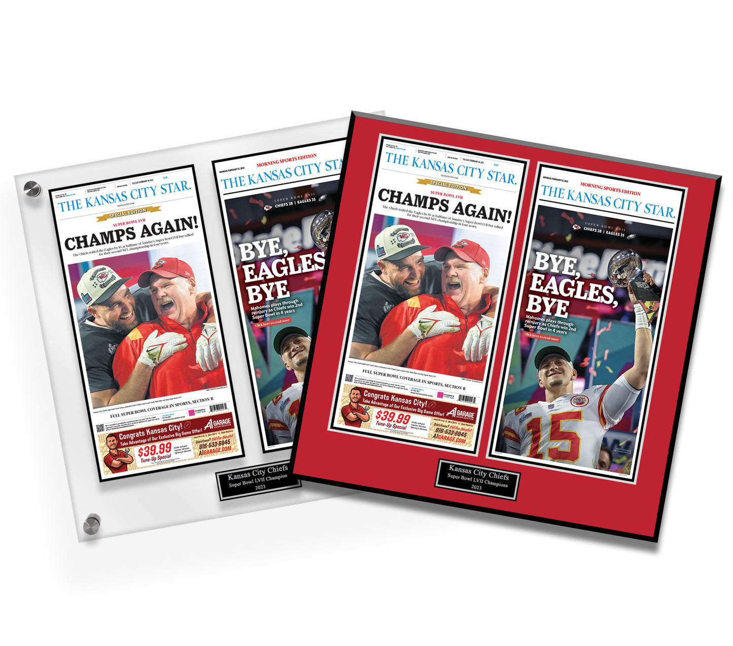 2023 Super Bowl Special Edition 2 Page Plaques