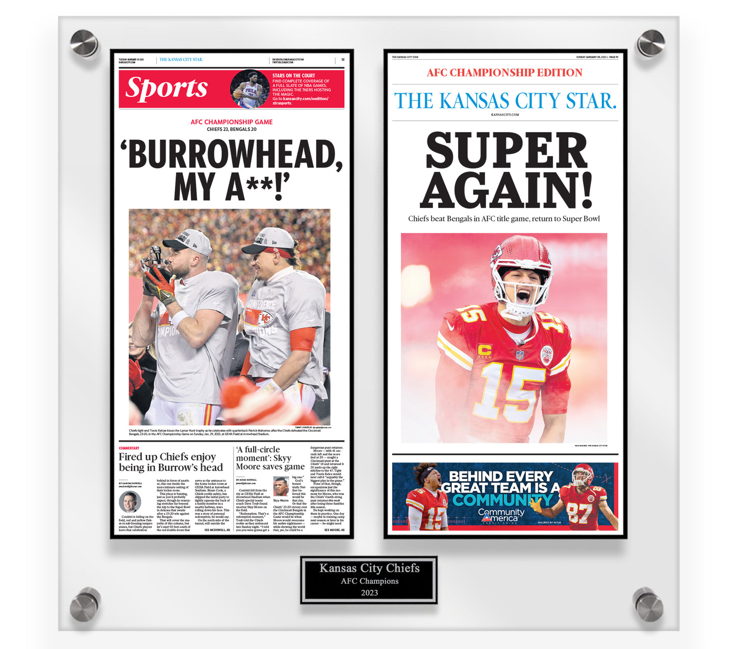 Doble placa de campeones de la AFC