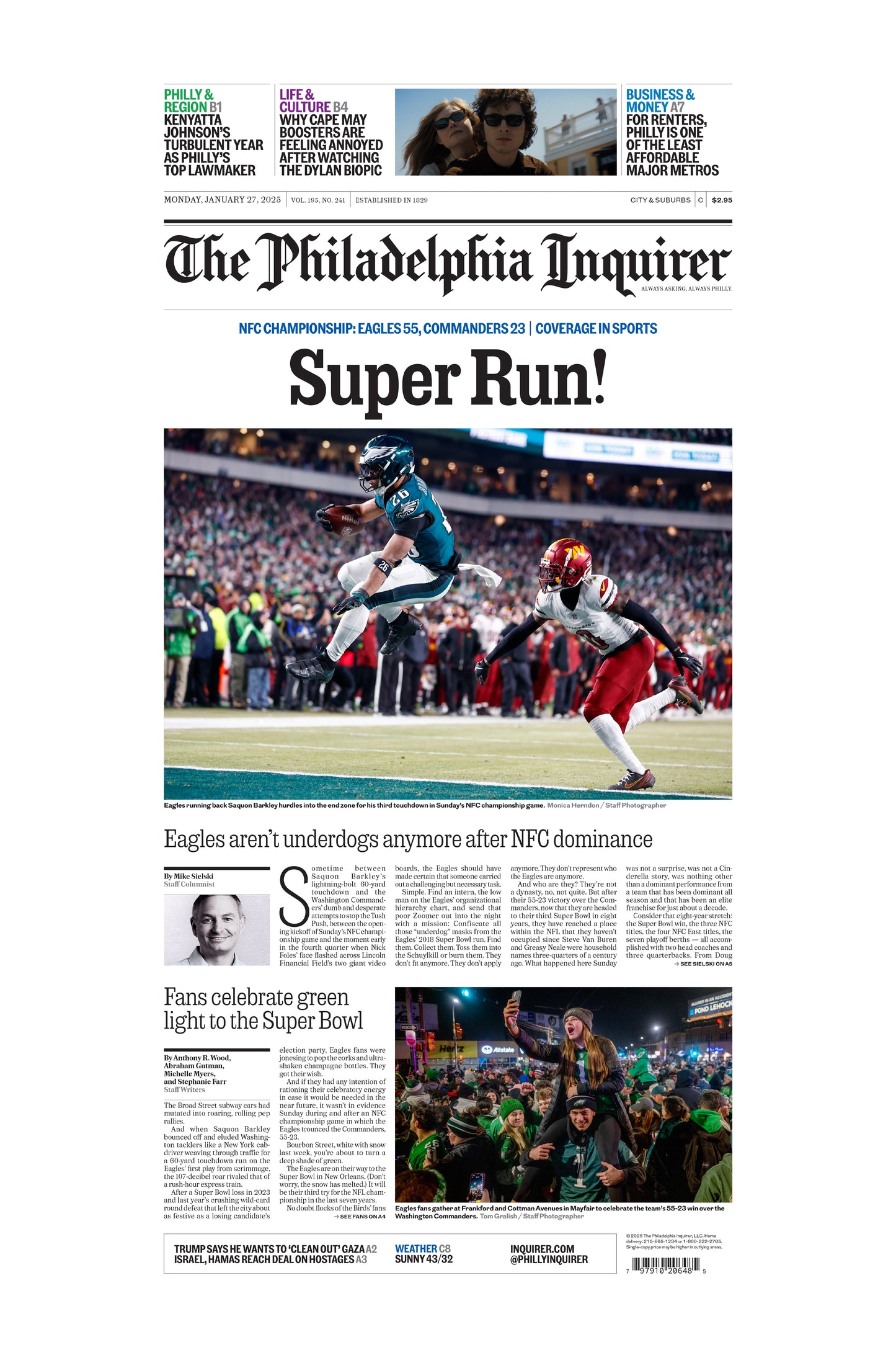 Eagles Super Bowl 2025: Super Run - 1 Page