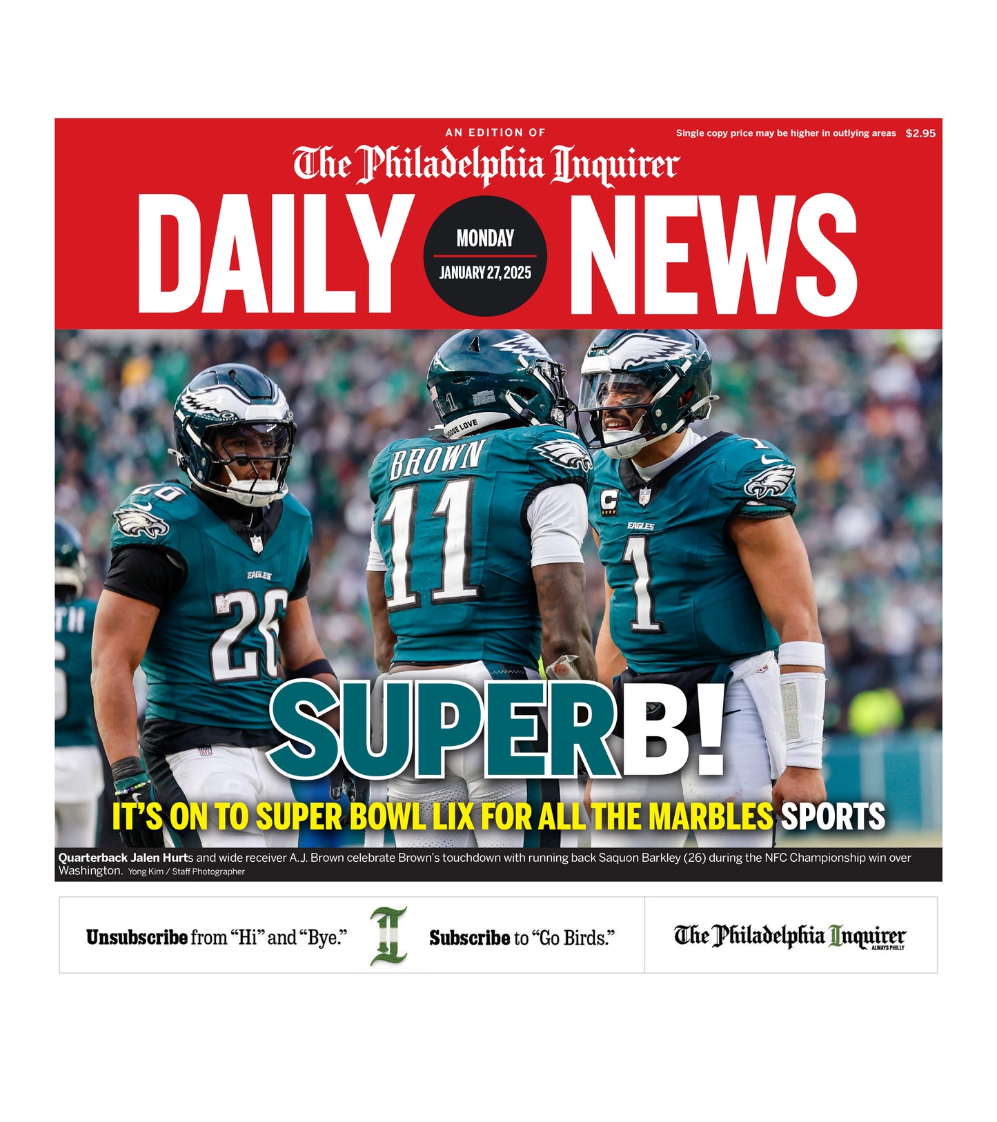 Eagles Super Bowl 2025: Superb - 1 Page