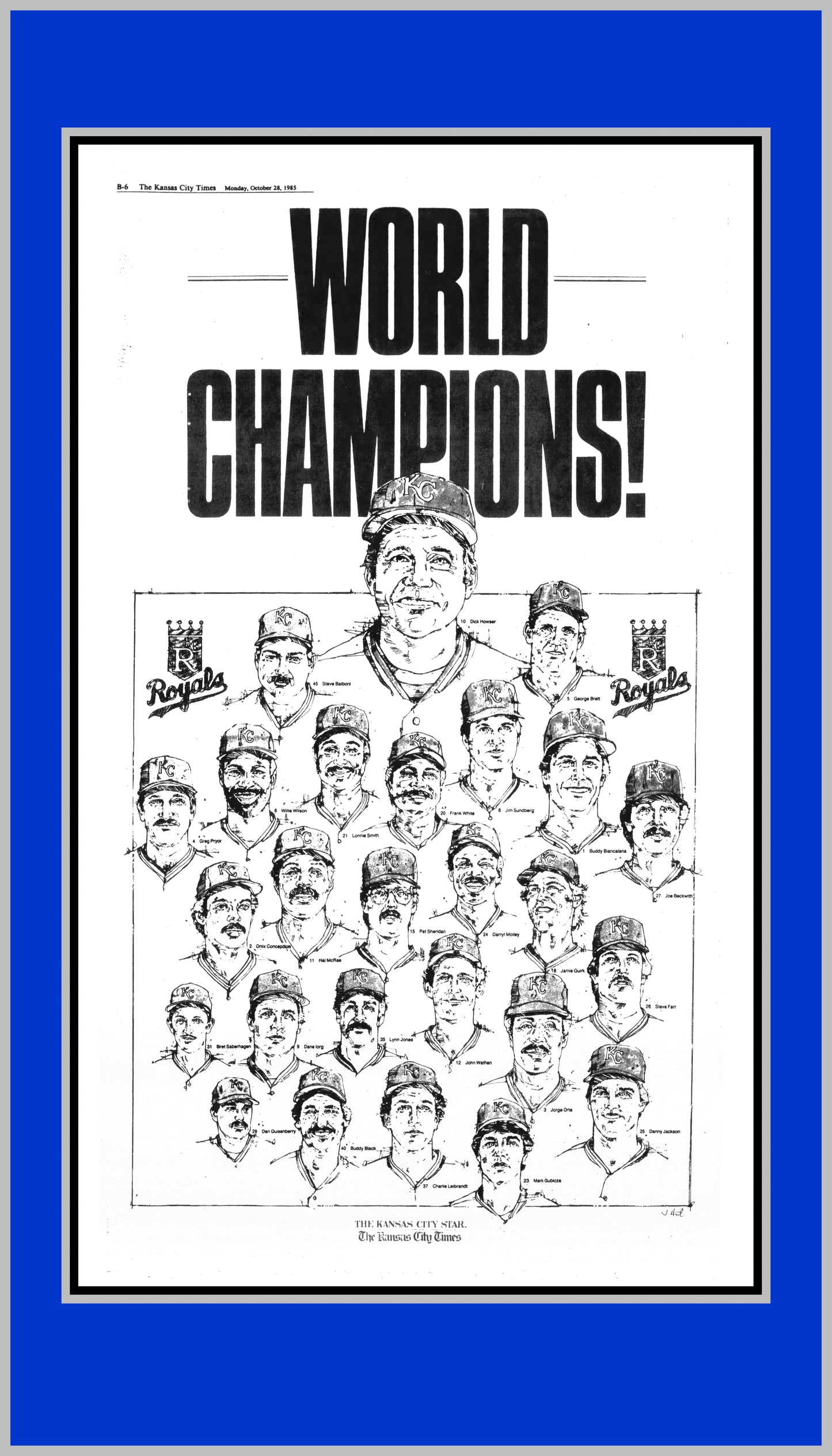 Kansas City Royals 1985 World Series Commemorative Page