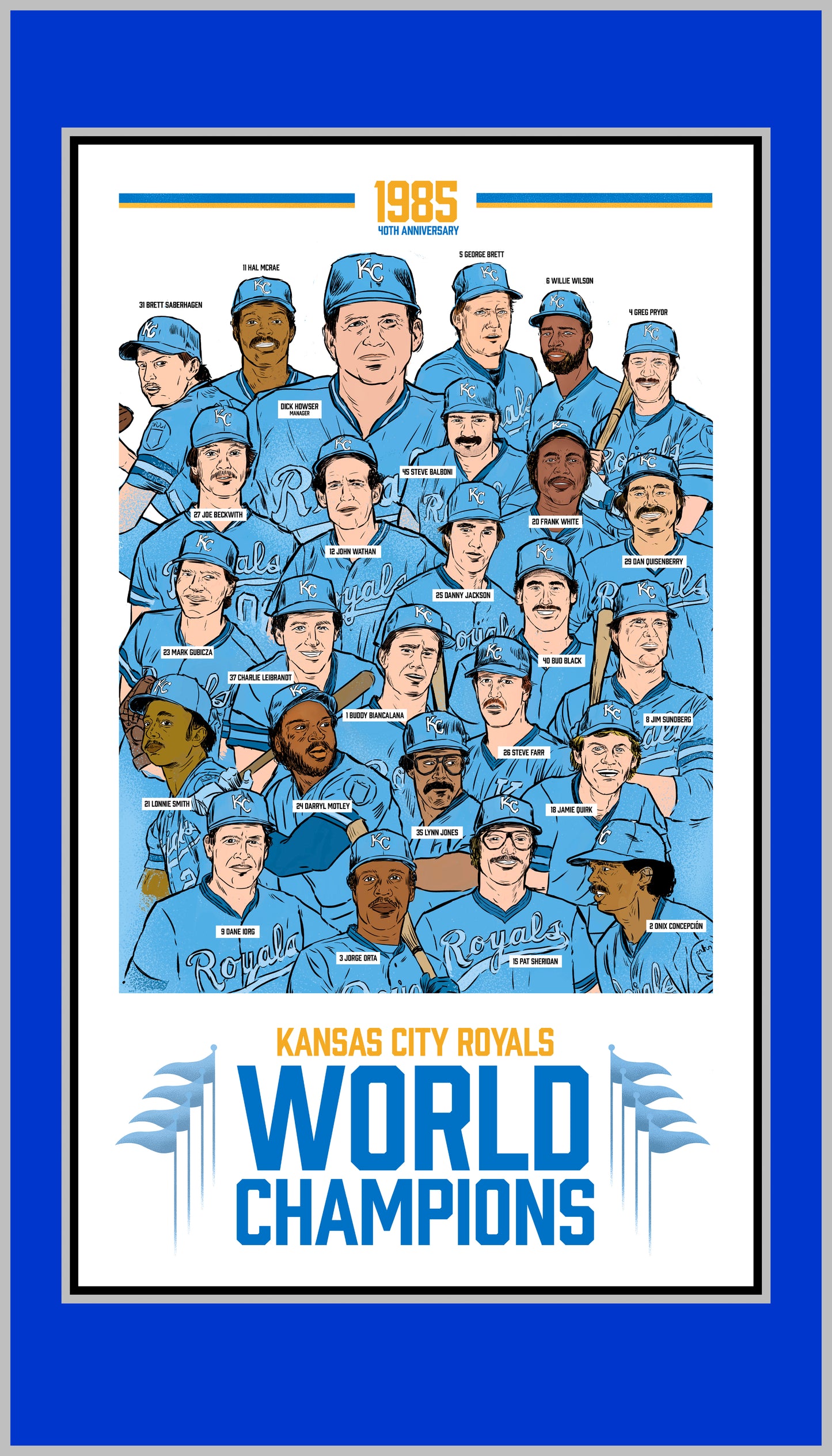 Kansas City Royals 1985 World Series Champions 40th Anniversary