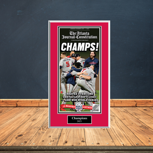 Braves "Worth the Wait" 2021 World Series Wood Plaque