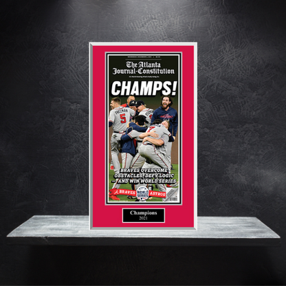 Braves "Worth the Wait" 2021 World Series Wood Plaque