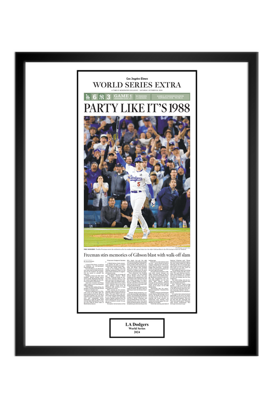 2024 LA Dodgers WS Game 1 "Party Like It's 1988" Framed Print