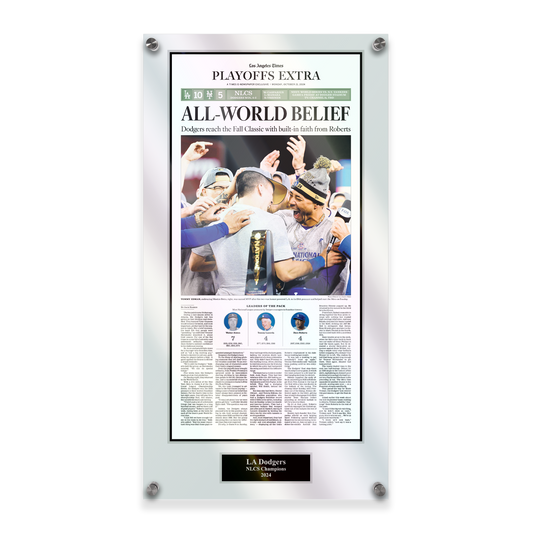 2024 LA Dodgers NLCS "All-World Belief" Acrylic Glass Plaque