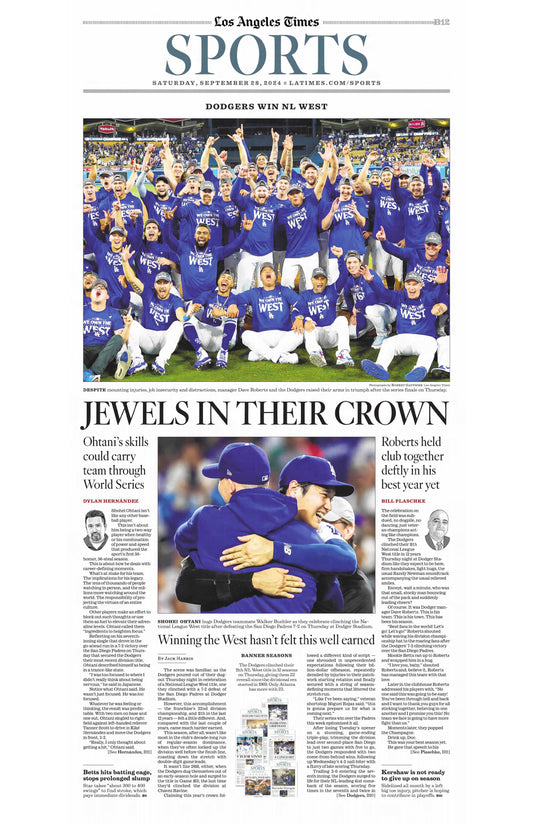 2024 LA Dodgers NLDS "Jewels In Their Crown" Posters