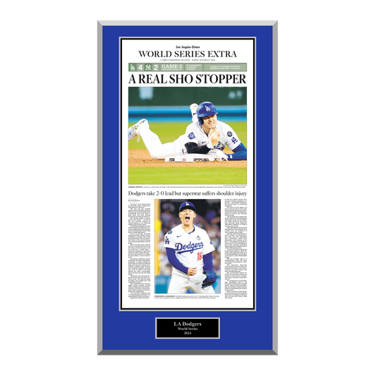 2024 LA Dodgers WS Game 2 "A Real Sho Stopper" Framed Print