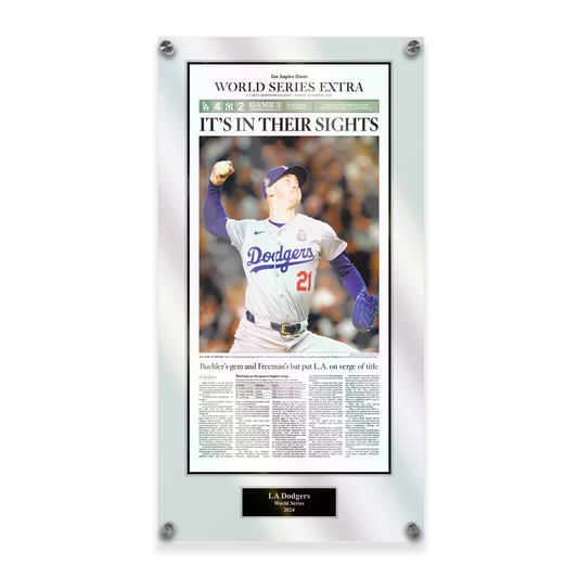 2024 LA Dodgers WS Game 3 "It's In Their Sights" Acrylic Glass Plaque