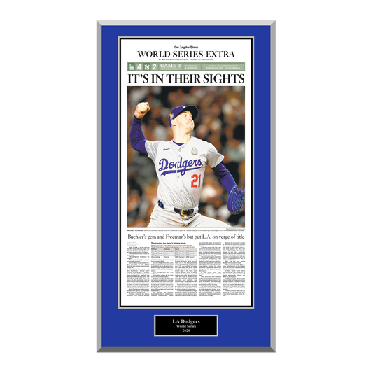 2024 LA Dodgers WS Game 3 "It's In Their Sights" Wood Plaque