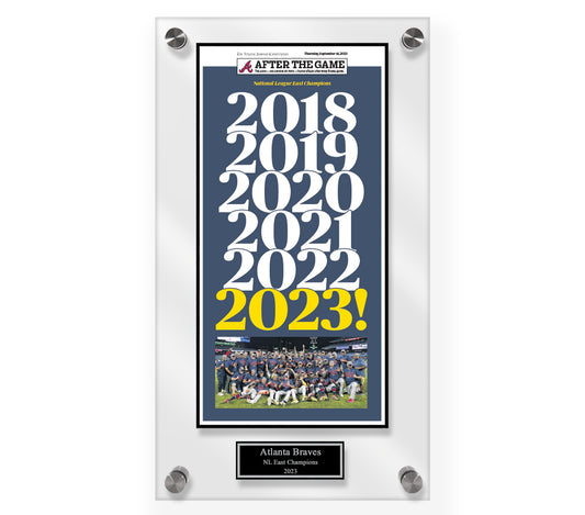 Braves Years Acrylic Plaque