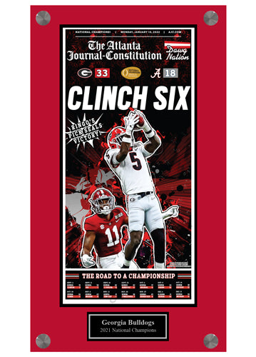 Bulldogs 2022 Clinch Six Red Acrylic Plaque