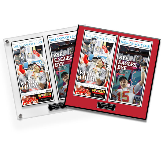 Kansas City Chiefs "2020 & 2023 Super Bowl Champs" Plaques