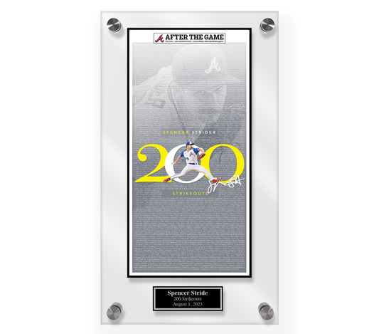 200 Strikeouts Acrylic Plaque