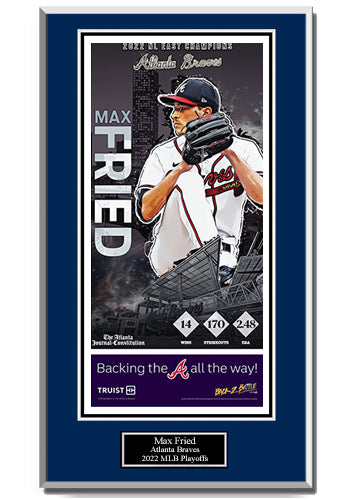 Max Fried 2022 NL East Wood Plaque