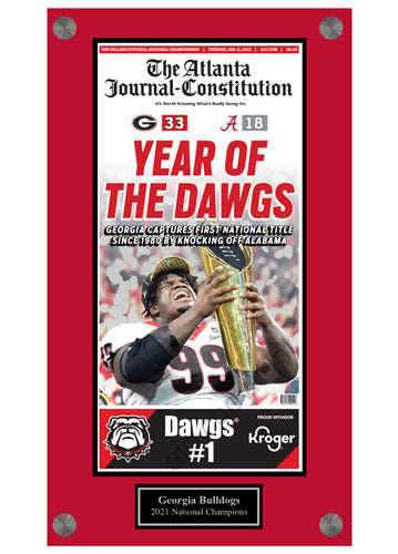 Bulldogs 2022 Celebratory Red Acrylic Plaque