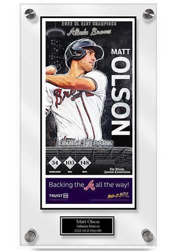 Matt Olson 2022 NL East Clear Acrylic