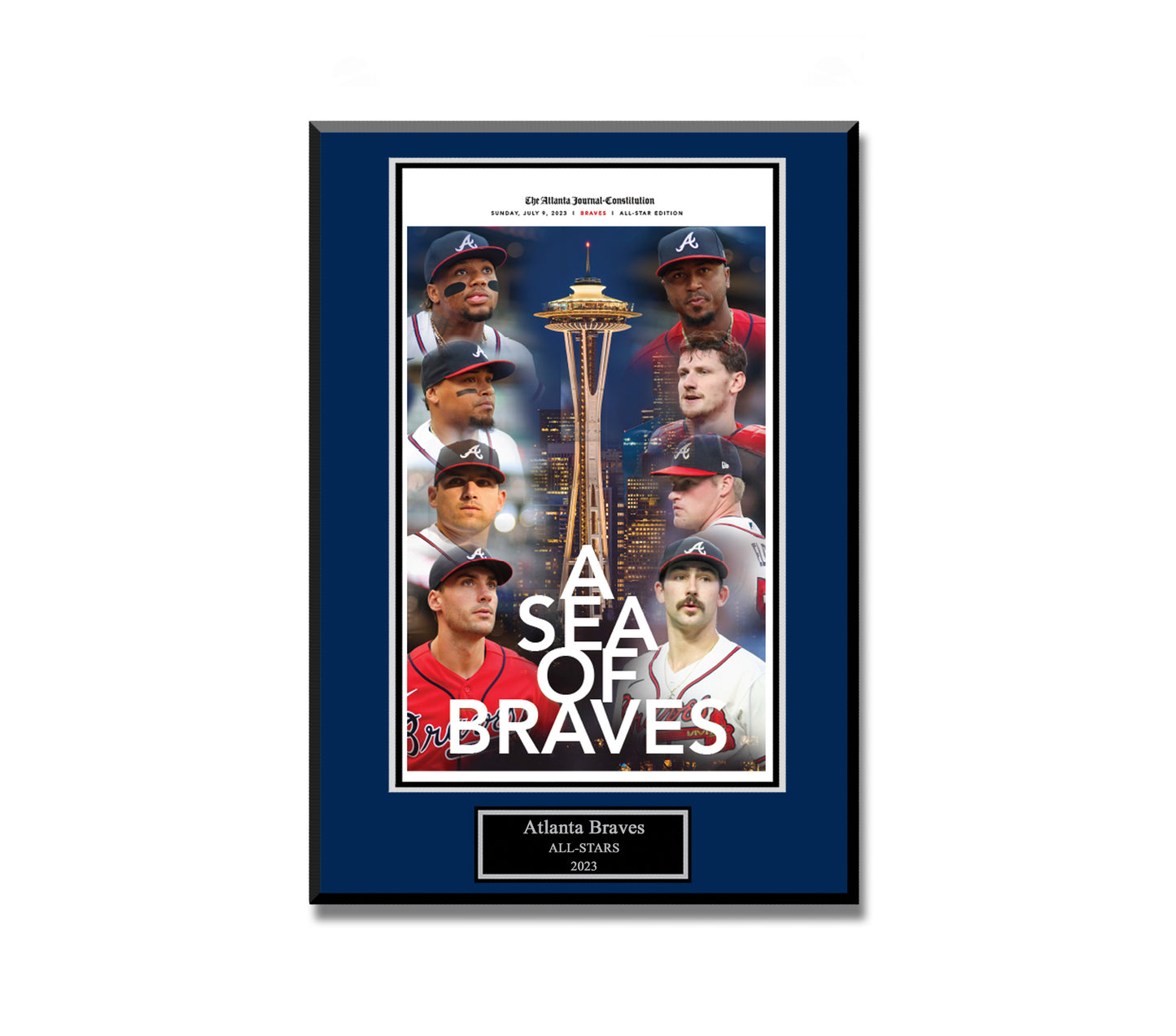 A Sea of Braves Wood Plaque