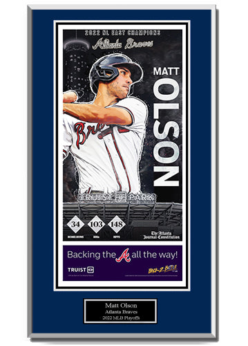 Matt Olson 2022 NL East Wood Plaque