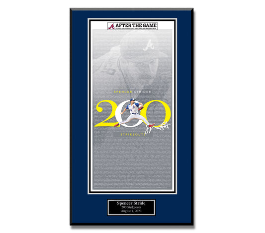 200 Strikeouts Wood Plaque