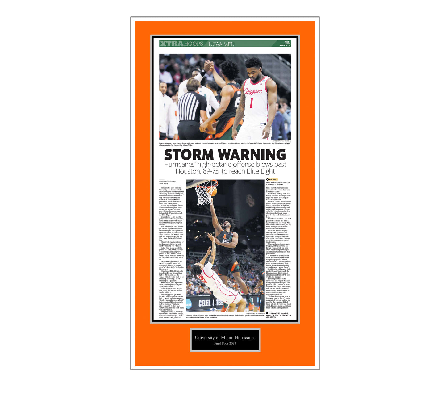 Hurricanes Storm Warning Orange Wood