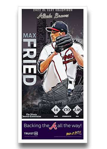 Póster de Max Fried 2022 de la División Este de la Liga Nacional