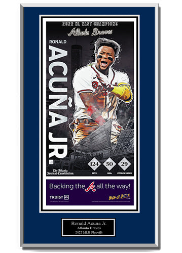 Ronald Acuna 2022 NL East Wood Plaque