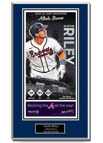 Austin Riley 2022 NL East Wood Plaque