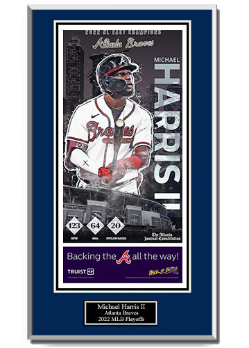 Michael Harris 2022 NL East Wood Plaque