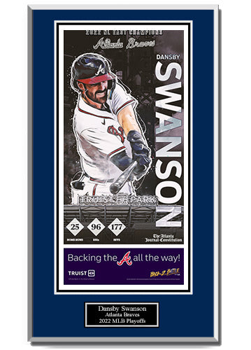 Dansby Swanson 2022 NL East Wood Plaque